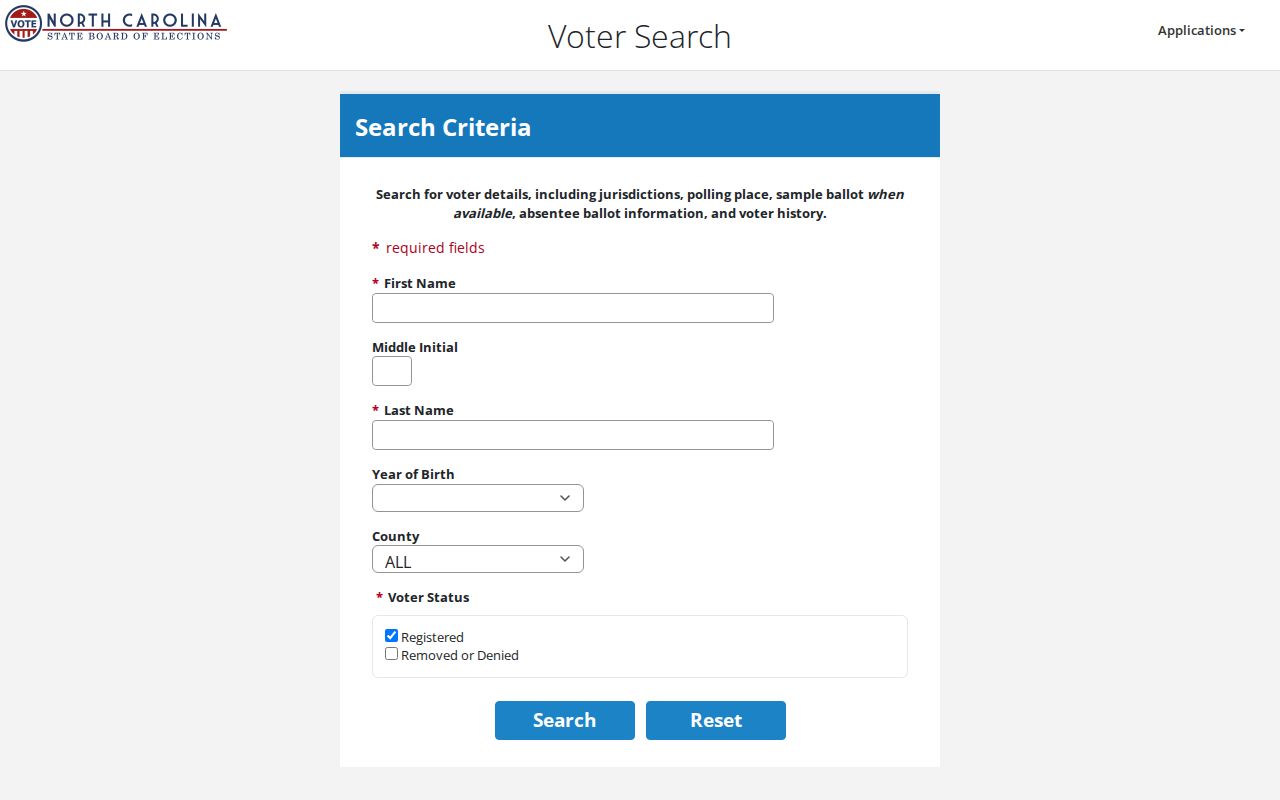 Fuquay-Varina people search using North Carolina voter records