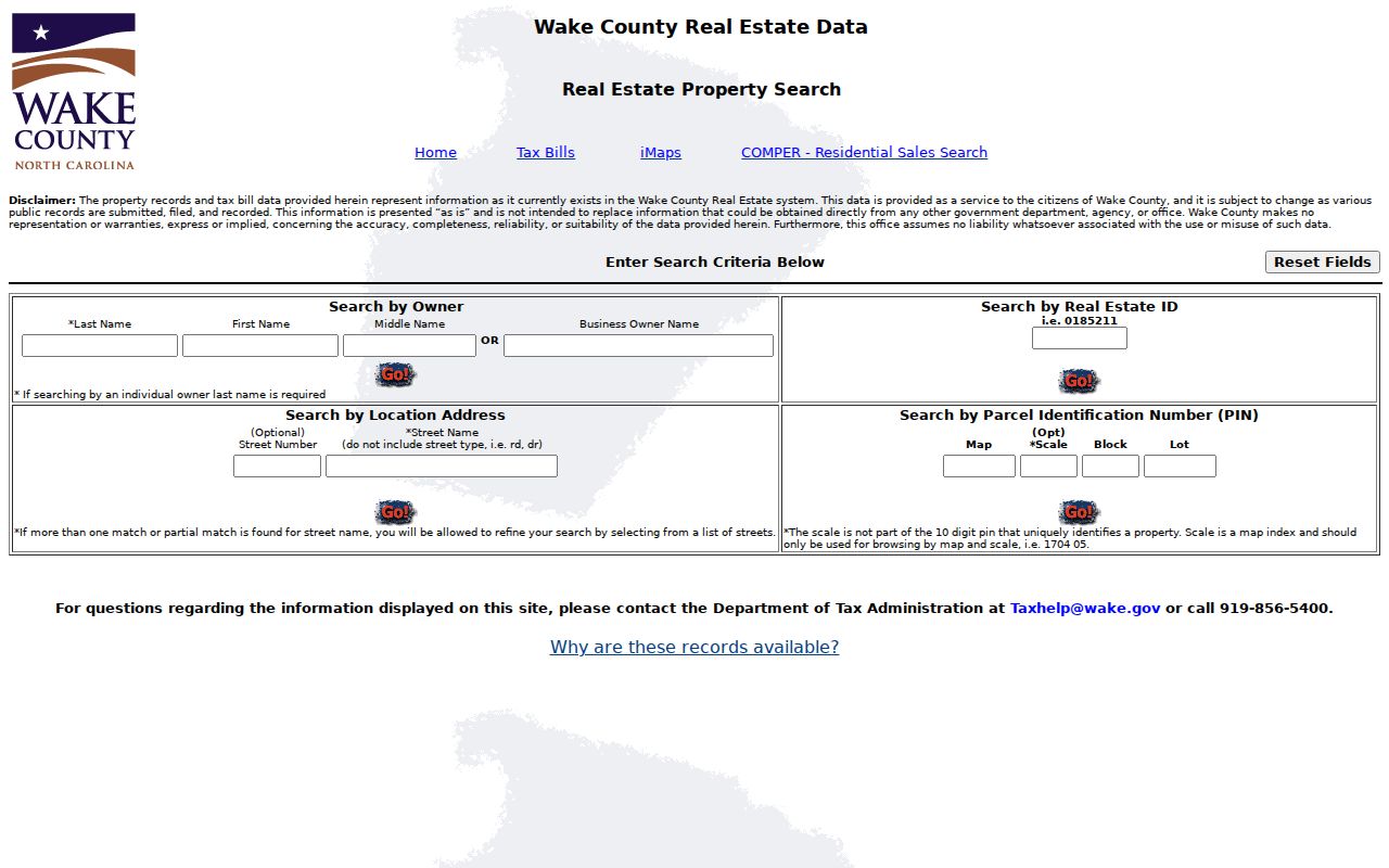 Fuquay-Varina people search in the Wake property owner portal