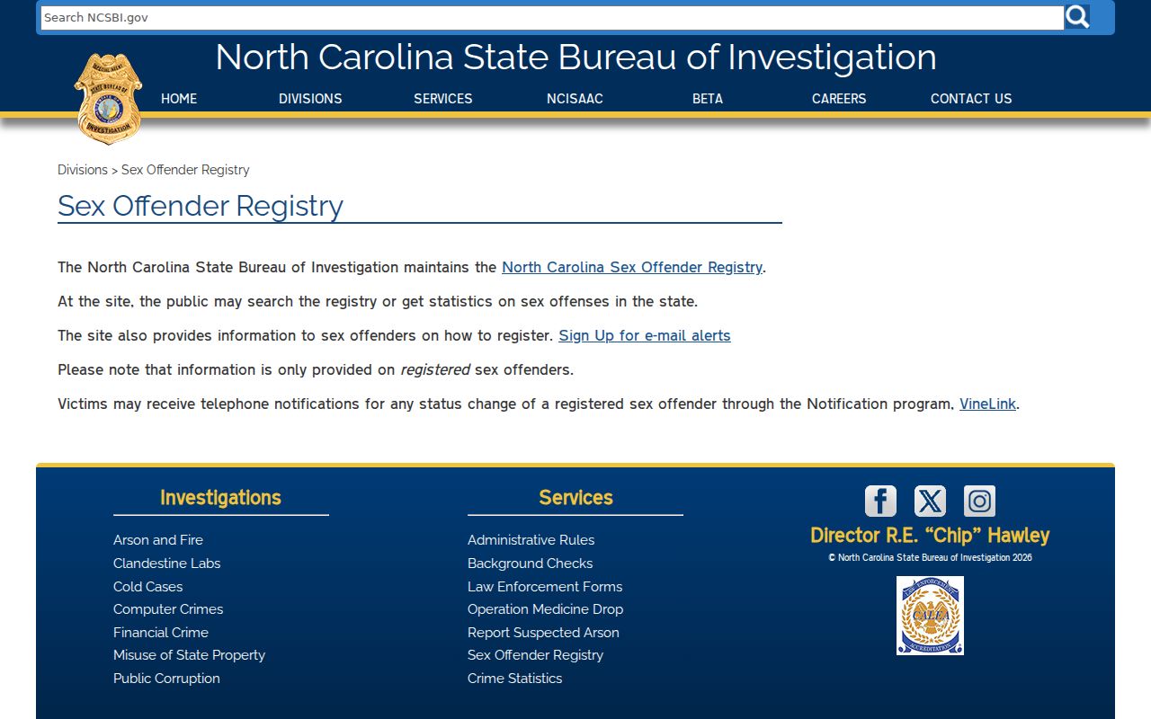 Fuquay-Varina public records North Carolina offender registry search routes